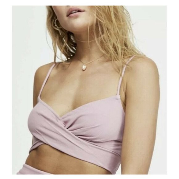New Free People Va Va Voom Set Bliss Blush Crop - Picture 5 of 12